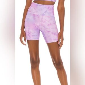 NWOT BEACH RIOT  Ribbed Bike Shorts lavender tie dye size large